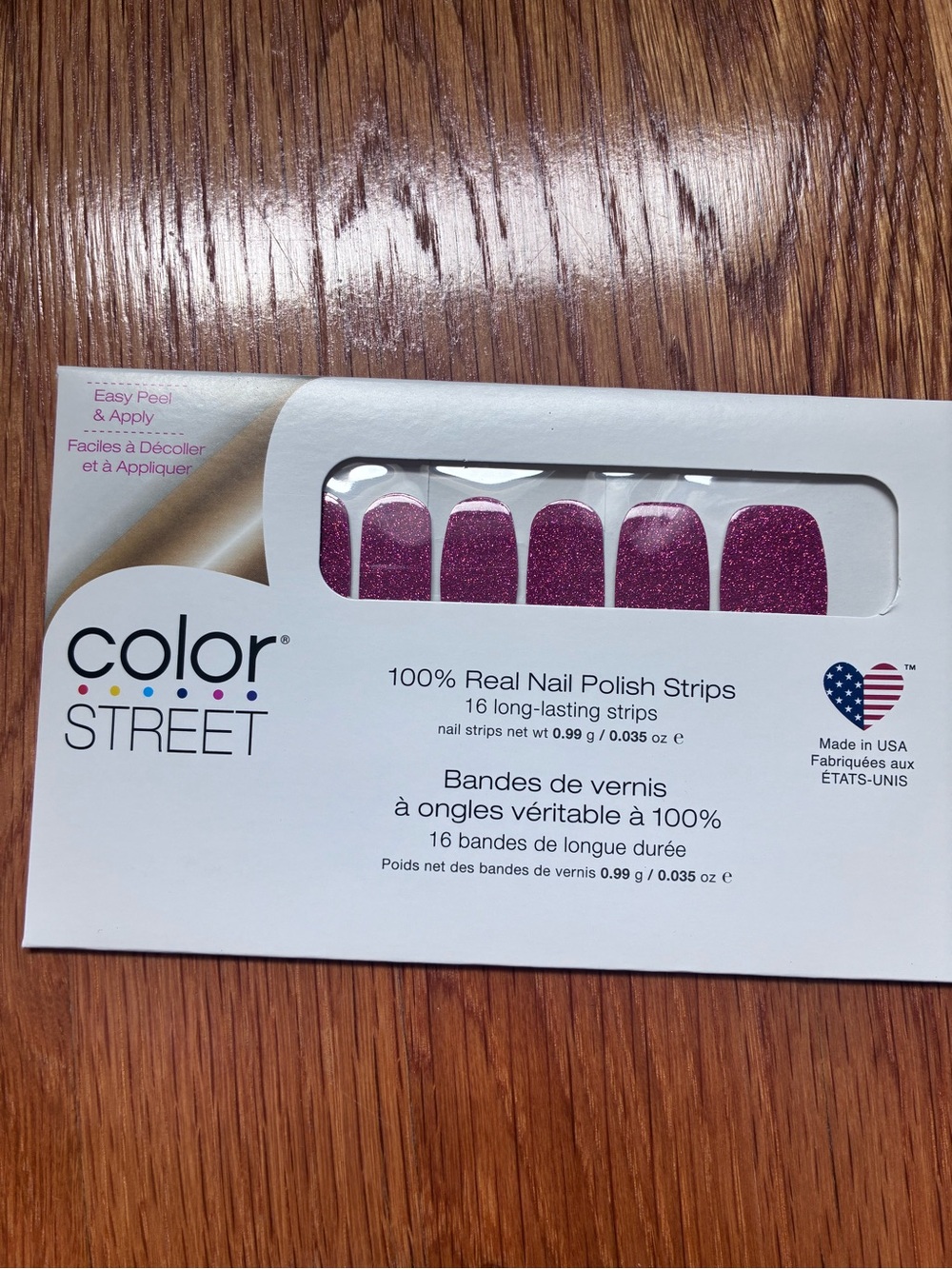 Color Street Pink Glitter Nail Polish Strips